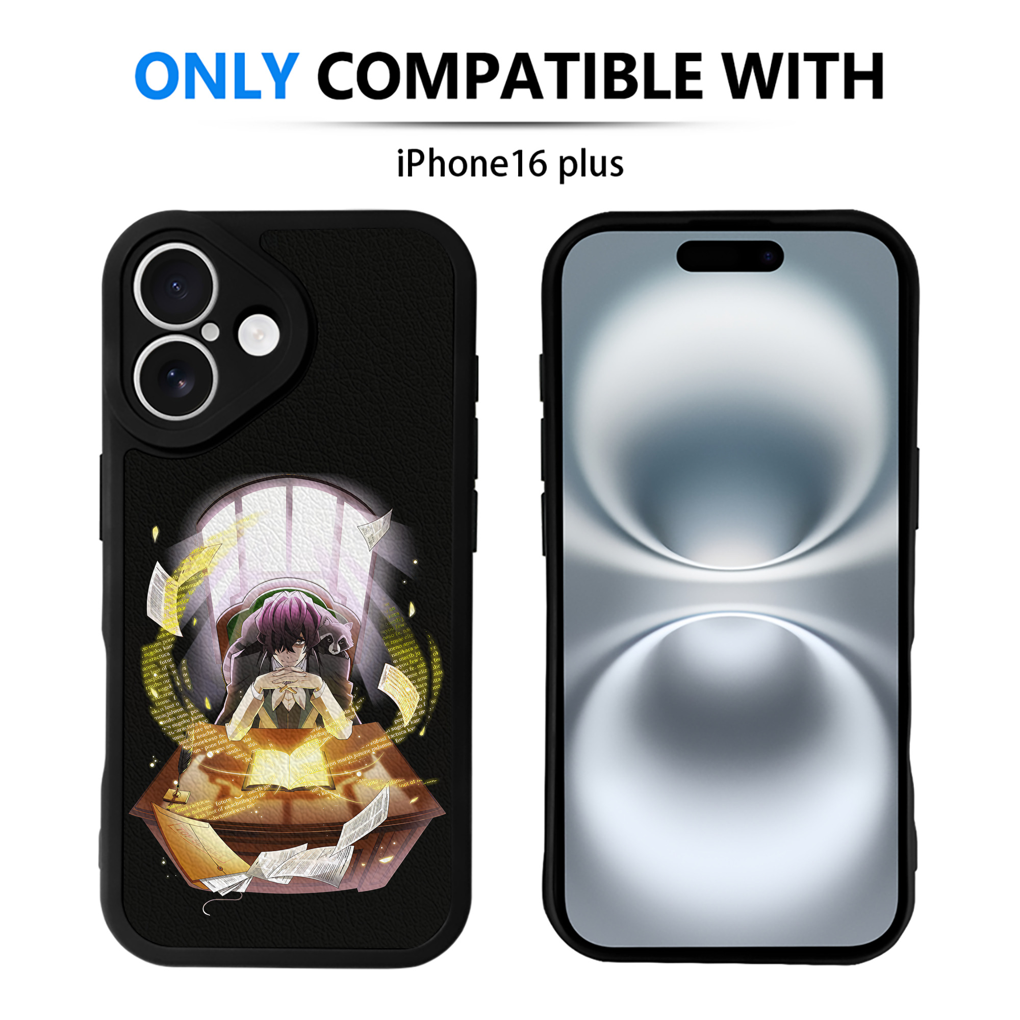 （画像用） 文豪ストレイドッグス Bungo Stray Dogs 【iPhone 16シリーズ対応】シリコンスマホケース（レザー調） 材質：シリコン